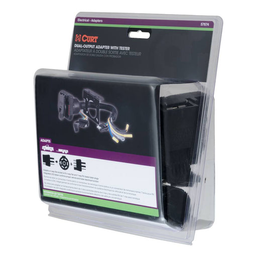 57674 Dual-Output Adapter with Tester (Adds 7-Way to 4-Way Flat)