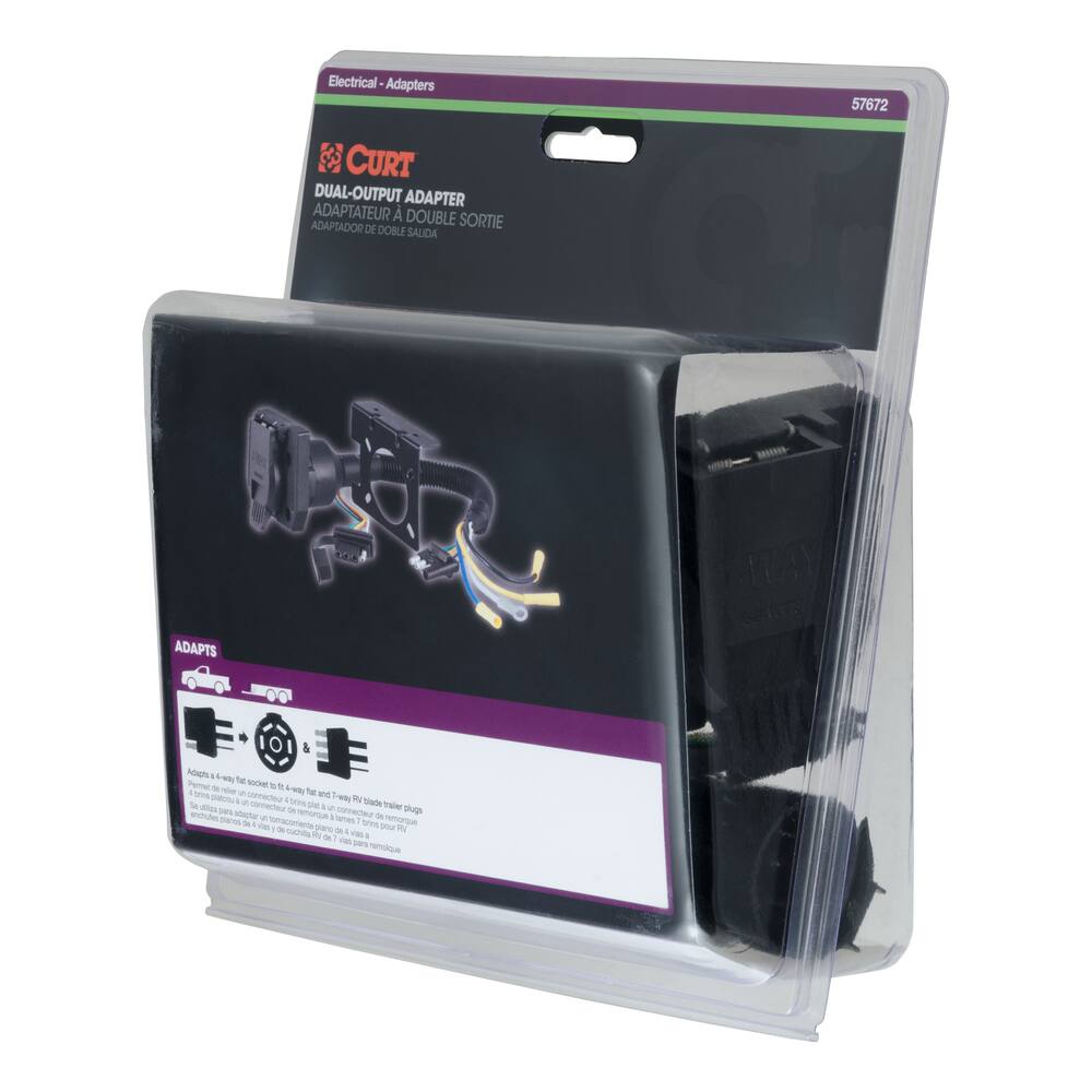57672 Dual-Output Electrical Adapter (Adds 7-Way to 4-Way Flat)