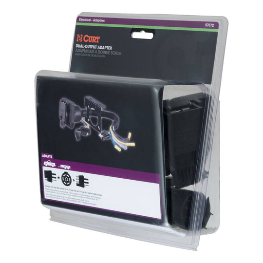 57672 Dual-Output Electrical Adapter (Adds 7-Way to 4-Way Flat)