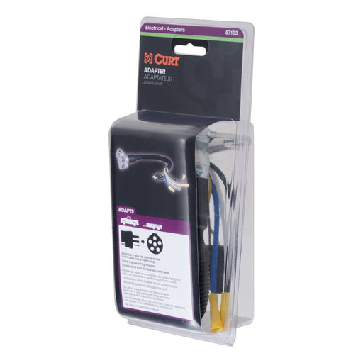 57183 Electrical Adapter 4-Way Flat Vehicle to 6-Way Round Trailer