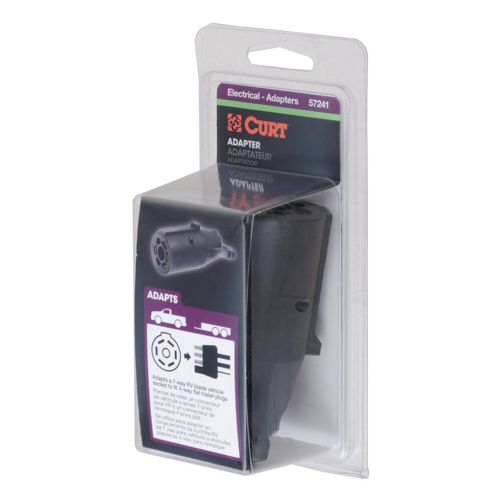 57041 Electrical Adapter (7-Way Round to 4-Way Flat Trailer)
