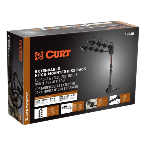 18030 Extendable Hitch-Mounted Bike Rack, 2 or 4 Bikes