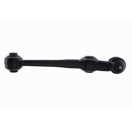 GJ6A34300C Pro-Series OE Control Arm, a black metal car suspension component, isolated on a white background.