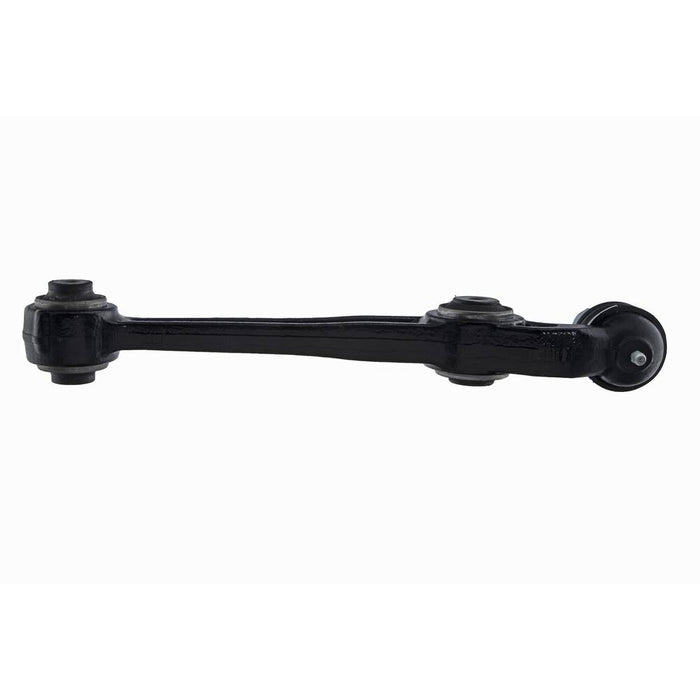 GJ6A34300C Pro-Series OE Control Arm, a black metal car suspension component, isolated on a white background.