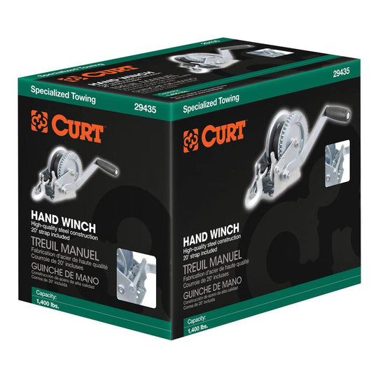 29435 Hand Crank Winch with 20' Strap (1,400 lbs, 7-1/2 Handle)