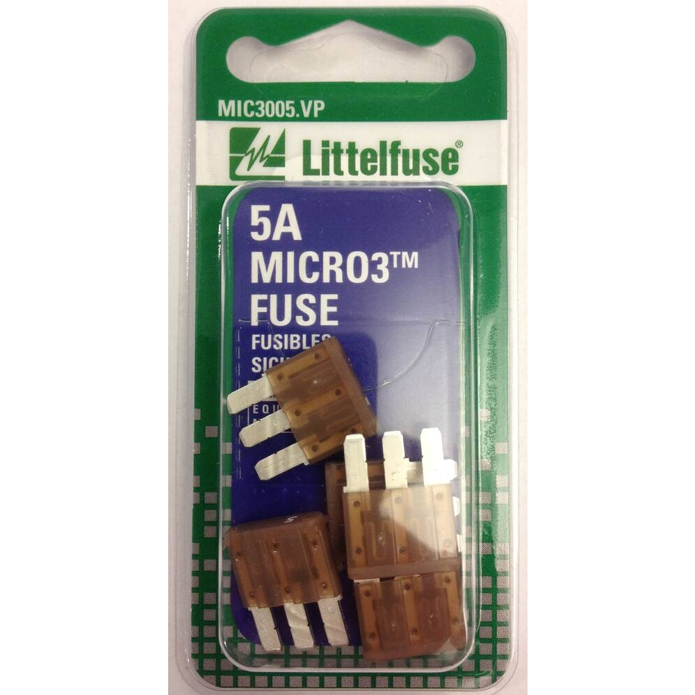 MIC3005.VP Littelfuse  Micro3 Blade 32V Ag 5A 5pc Card