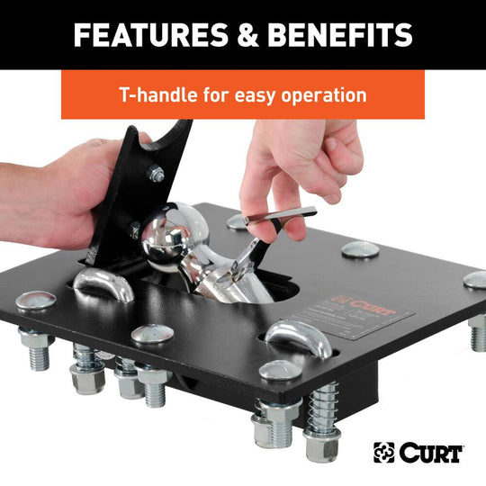 61052 Over-Bed Folding Ball Gooseneck Hitch