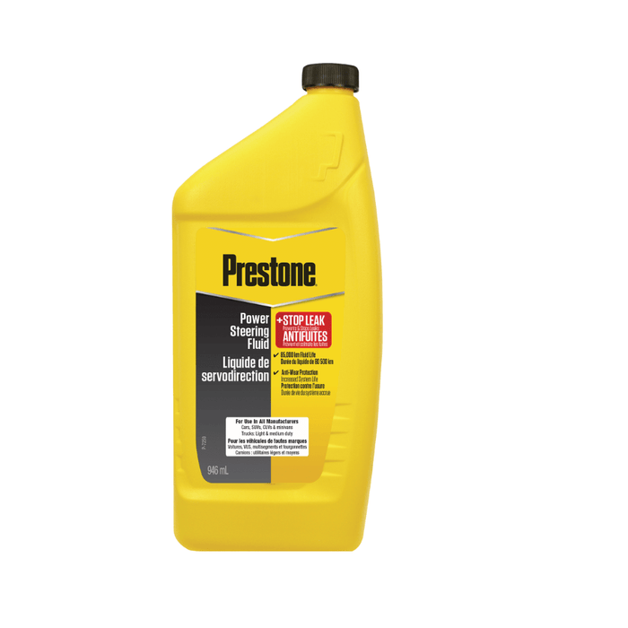 Prestone Power Steering Fluid with Stop Leak, 946-mL