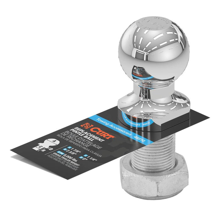 48810 Replacement 1-7/8 Pintle Ball (6,000 lbs., 1-1/4 Shank)