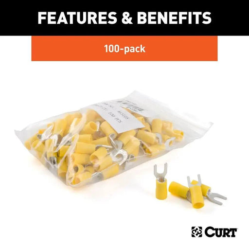 59631 Spade Terminals (12-10 Wire Gauge, #10 Stud Size, 100-Pack)